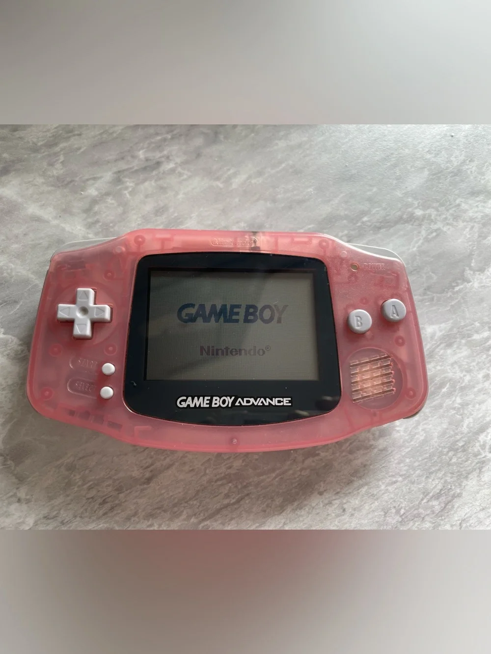 Nintendo Game Boy Advance - Transparent Pink Handheld